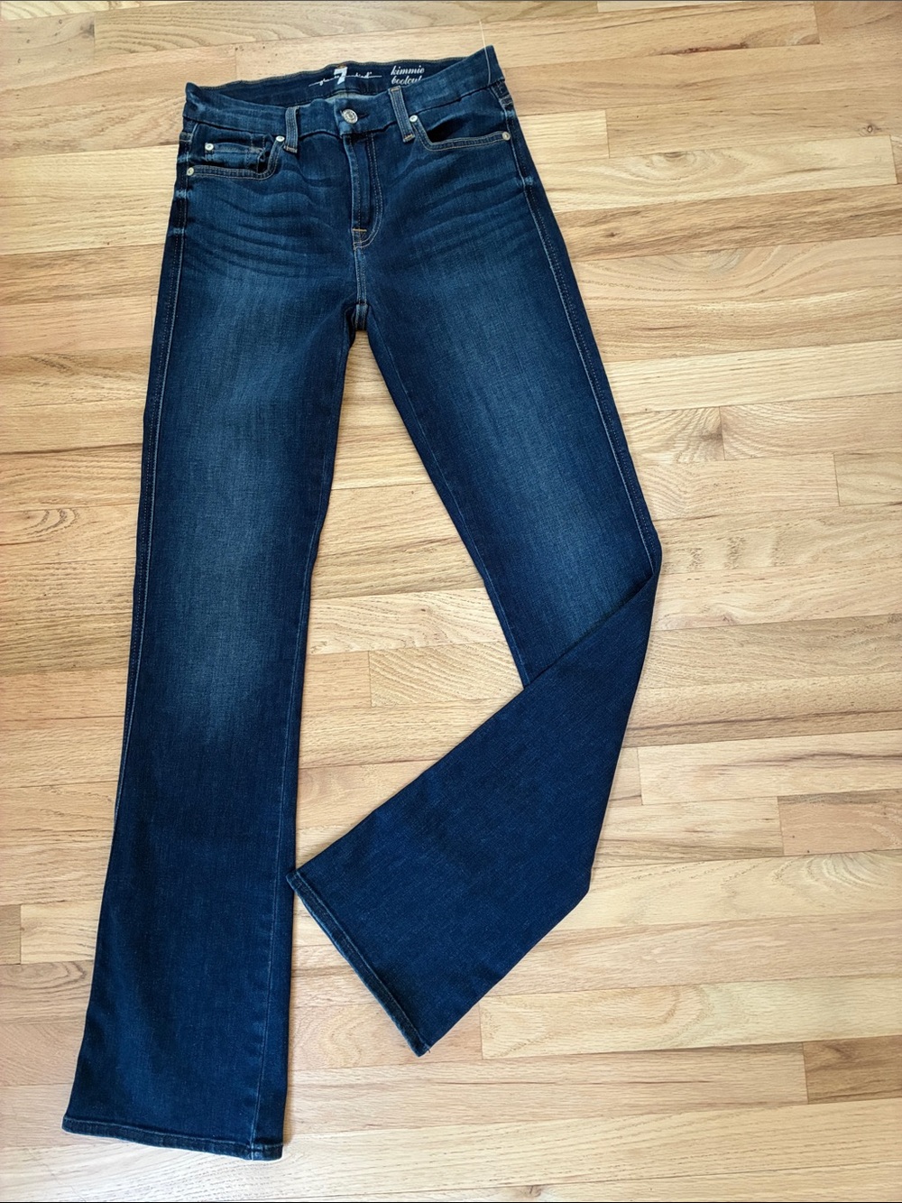 7 For All Mankind Dark Blue Flare Jeans